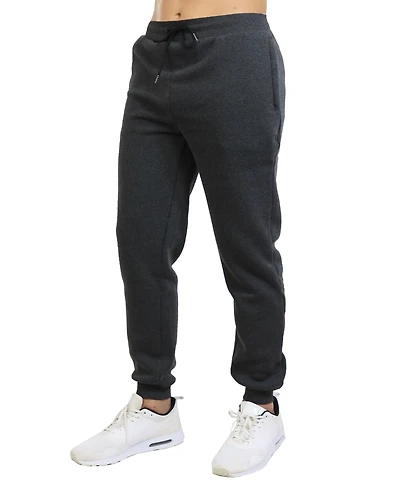 Blu Rock Men's Modern-Fit Heavyweight Jogger Sweatpants with Zipper Side Pockets
