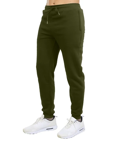 Blu Rock Men's Modern-Fit Heavyweight Jogger Sweatpants with Zipper Side Pockets