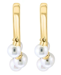 Effy Collection Freshwater Pearl (3mm) Huggie Earrings in 14k Yellow Gold