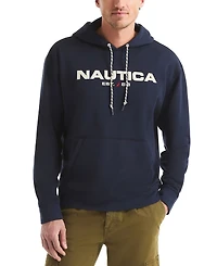 Nautica Men's Logo Details Relaxed-Fit Pull-On Hoodie