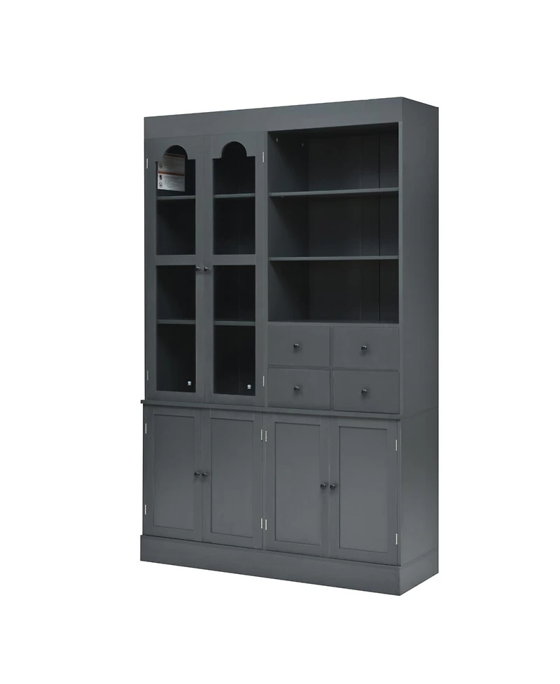 Streamdale Freestanding Buffet with Hutch - Blue, 47.2x15.7x75in