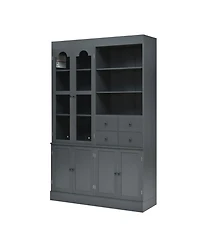 Streamdale Freestanding Buffet with Hutch - Blue, 47.2x15.7x75in