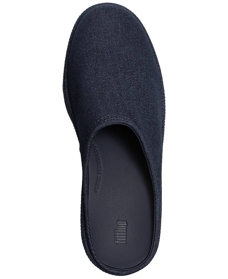 FitFlop Women's Platforms Denim Heeled Slip-On Mules