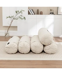 Streamdale Furniture Adjustable Corduroy Floor Sofa with Straps for Versatile Configurations