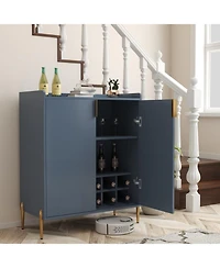 Streamdale Furniture Streamdale Home wine bar cabinet with rack & shelf, modern sideboard buffet