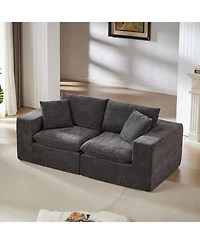 Streamdale Furniture Modern Chenille Cloud Sofa - Freely Combinable & Comfortable