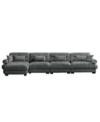 Streamdale Furniture L-Shaped Cloud Sofa, Convertible 4-Seater Modular Couch
