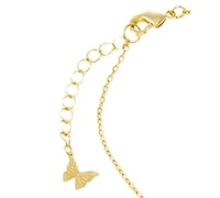 by Adina Eden Cubic Zirconia Gold Plated Bezel Multi Shape Hand Chain Bracelet