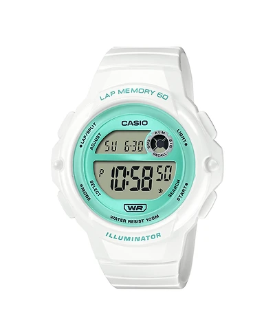 Casio Women's Digital White Resin Watch, 40.5mm