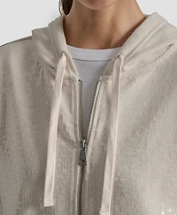 Dkny Jeans Women's Sequin Detail Long-Sleeve Jacket