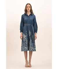 Celina Moon Women's Alicia Midi Shirt Dress