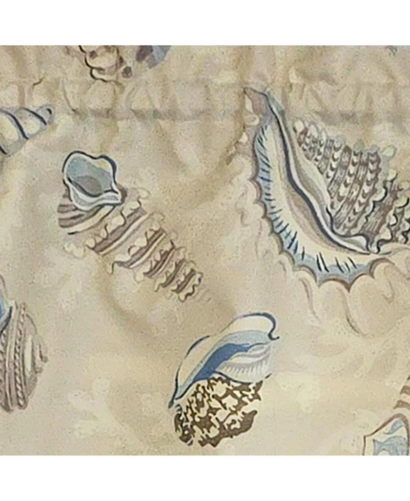 Rlf Home 100% Cotton High Quality Beachbound Tailored Window Valance with 1.5" Rod Pocket 50" W X 12" L