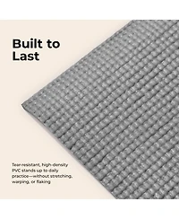 Sunny Health & Fitness Durable Tear-Resistant Yoga Mat, Grey