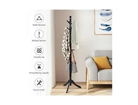 Slickblue Entryway Height Adjustable Coat Stand with 9 Hooks
