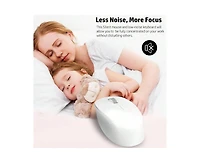 risokeys Wireless Keyboard & Mouse Combo – Full-Size, Silent, 2.4GHz, 2-in-1 Receiver, Compatible with Laptops – White