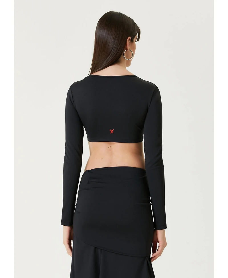 Pcfg Women's Free Heaven Long-Sleeve Crop Top