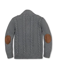 Hope & Henry Baby Boys Organic Shawl Collar Cable Sweater Cardigan