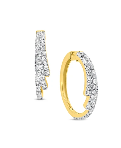 Forever Grown Diamonds Lab-Grown Diamond Hoop Earrings (1 ct. t.w.) Sterling Silver (also 14k Gold Plated Silver)