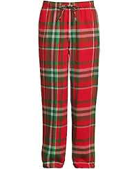 Lands' End Big & Tall High Pile Fleece Lined Flannel Pajama Pant