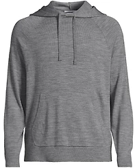 Lands' End Men's Long Sleeve Washable Merino Pullover Hoodie