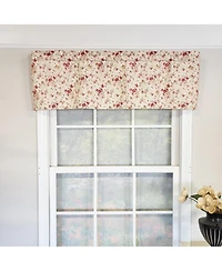 Rlf Home 100% Cotton High Quality Flor Tailored Window Valance with 1.5" Rod Pocket 50" W X 12" L Natural