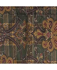 Rlf Home 100% Cotton High Quality Espadas Tailored Window Valance with 1.5" Rod Pocket 50" W X 12" L Hunter