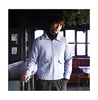 Campus Sutra Men's Misty Blue Zip-Front Knit Jacket