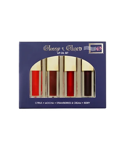 4-Pc. Glossy and Glazed Lip Oil Makeup Set, Created for Macy's