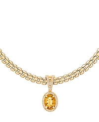 Amethyst (5-3/8 ct. t.w.) & White Topaz (3/4 Panther Link 18" Necklace 14k Gold-Plated Sterling Silver