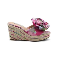 Charles David Womens Crash Floral Wedge