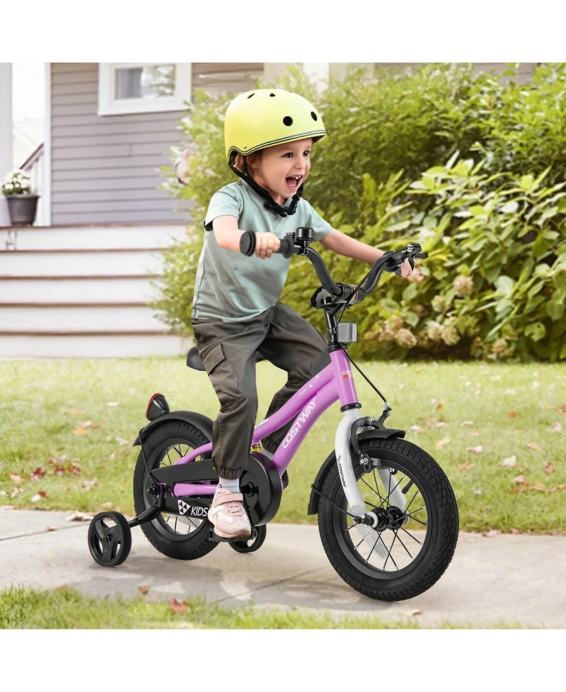 12" Kids Bike for 3-4 Years Old Boys & Girls with Adjustable Seat Handbrake Reflectors