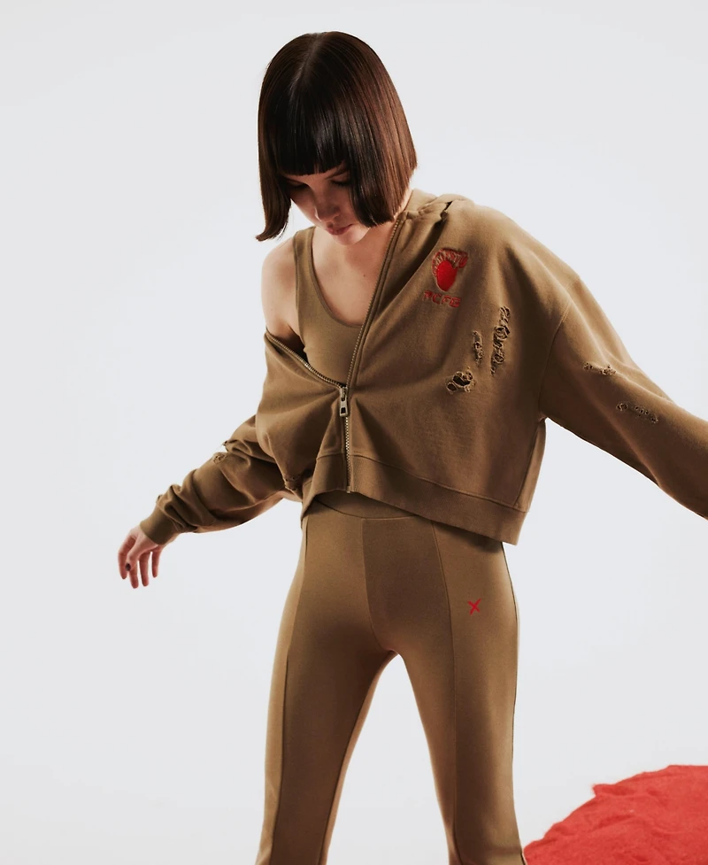 Pcfg Women's Cotton Blend Flare Yoga Pants