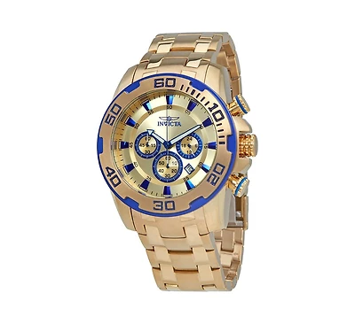 Invicta Men's 22320 Pro Diver Quartz Chronograph Gold Dial Watch