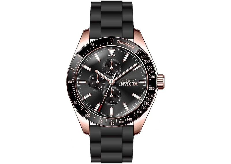 Invicta Men's 38407 Aviator Quartz VH67 Black Dial Watch