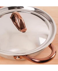 Ouro 9.5" Deep Skillet with Lid and 2 Side Handles