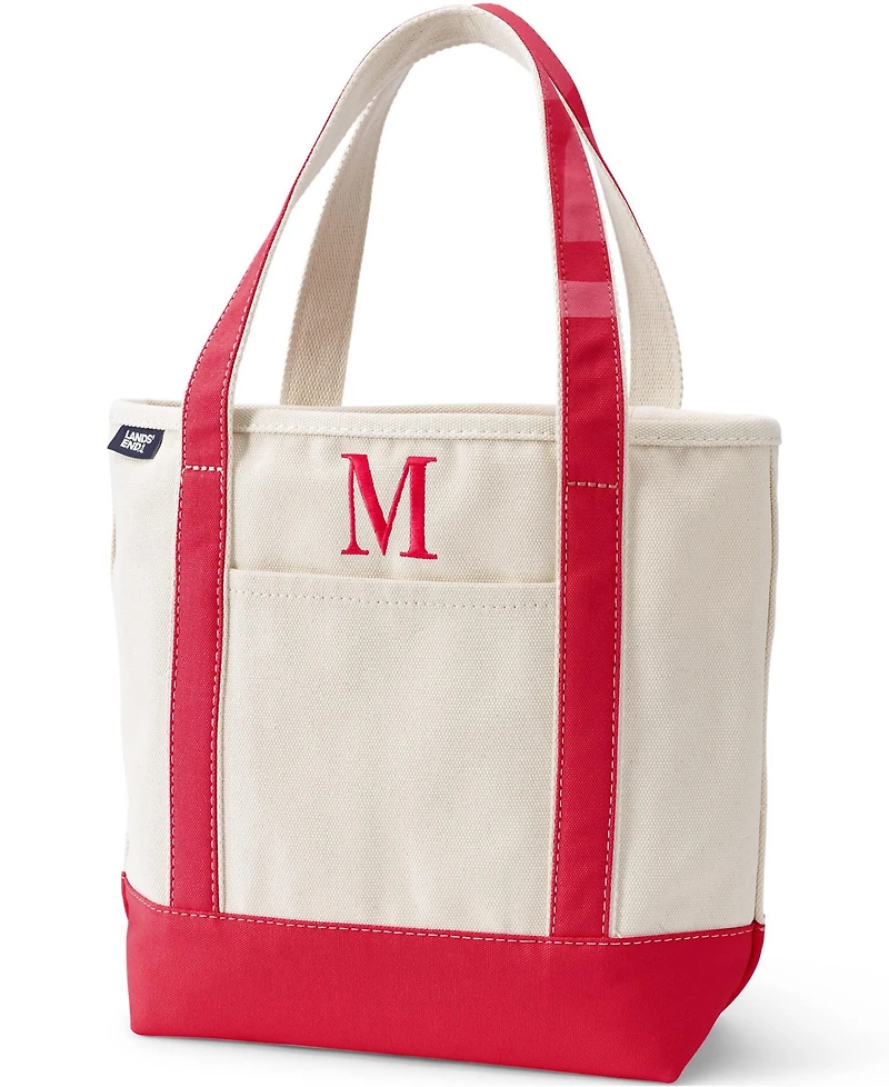 Lands' End Pre-Monogrammed Letter Canvas Tote Bag