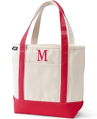 Lands' End Pre-Monogrammed Letter Canvas Tote Bag