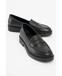 Bree Platform Penny Leather Loafer (Women)
