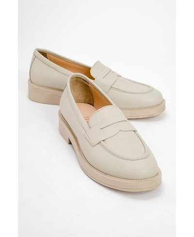 Bree Platform Penny Leather Loafer (Women)