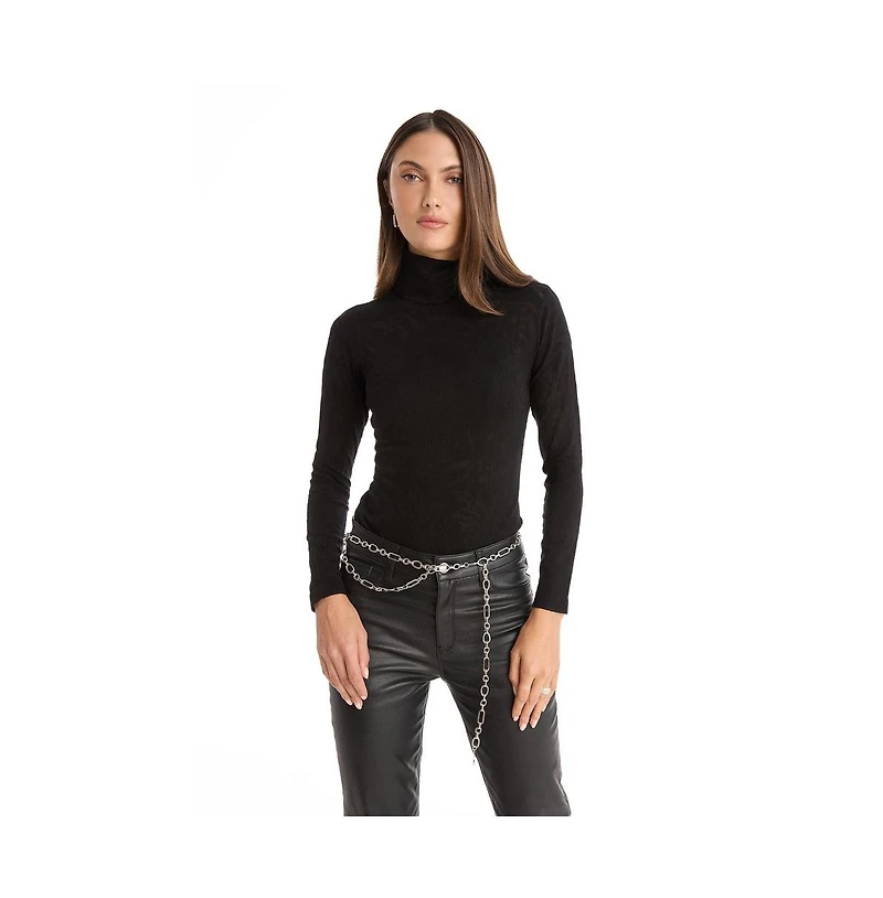 The Noli Shop Women's Alina Rose Turtleneck Top