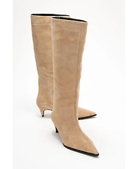 Forever & Always Shoes Siora Leather Knee High Boot (Women)