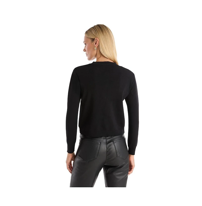 The Noli Shop Women's Loretta Knit Cardigan Top - Black