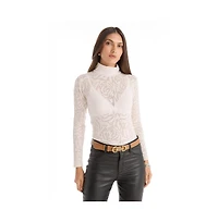 The Noli Shop Women's Alina Rose Turtleneck Top