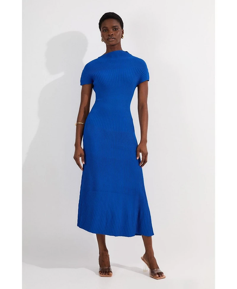 Karen Millen Women's Stitch Detail Knit Midi Dress
