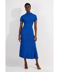 Karen Millen Women's Stitch Detail Knit Midi Dress