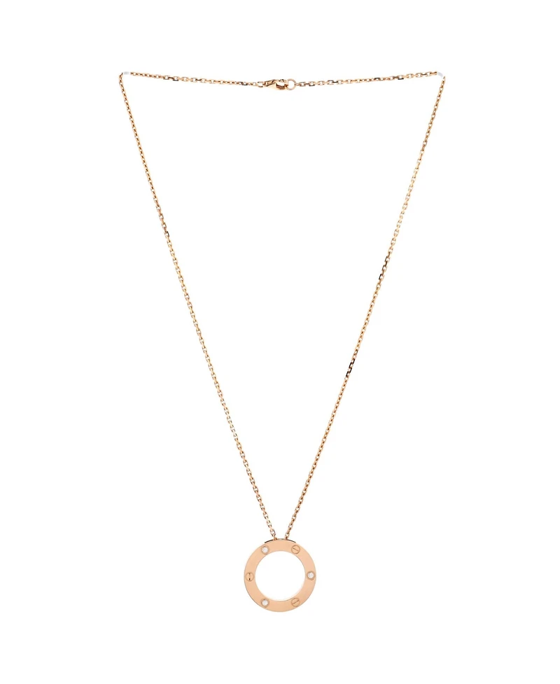 Pre-Owned Cartier 3 Diamonds Love Pendant Necklace