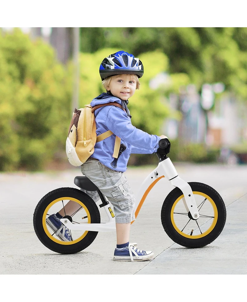 Sugift 12-Inch Balance Bike with Adjustable Seat and Rotatable Handlebar for Over 36 Months Old