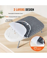 Ecooso Tabletop Ironing Board 23.4" x 14.4" with Heat-Resistant Cotton Cover & 7mm Padding, Ideal for Small Spaces & Travel