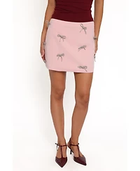 Petal and Pup Women's Effie Embellished Bow Mini Skirt