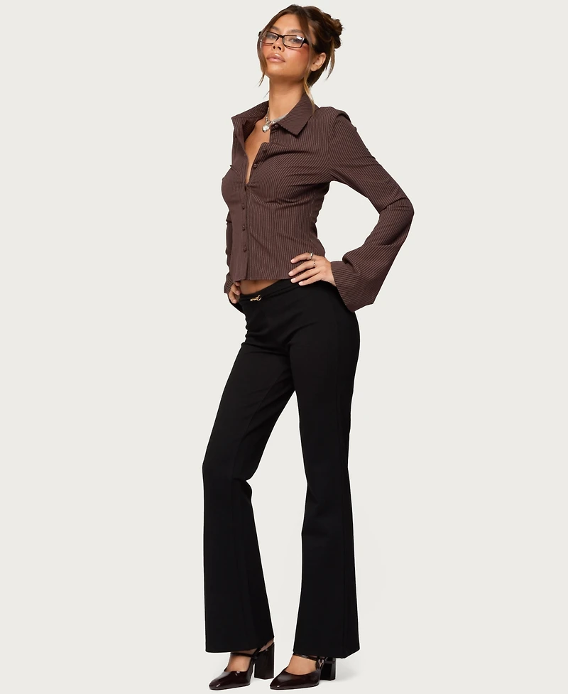 Edikted Women's Metiza Flared Pants